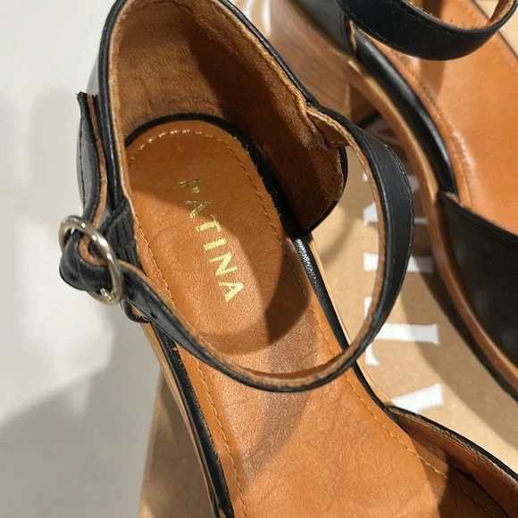 Patina by Portland Leather Goods Heeled Mary Jane shoes Women's Size 7 1/2 Black - Picture 3 of 6